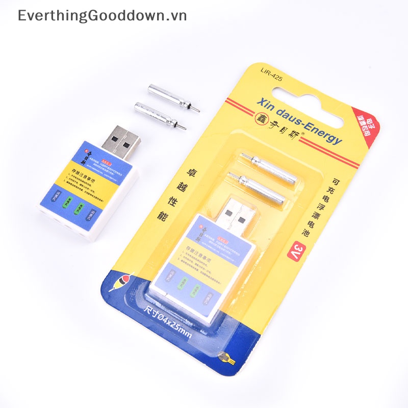 Everthinggooddown 4 Lỗ Sạc USB Với 2 Cổng Sạc CR425 Phao Nổi Dạ Quang vn