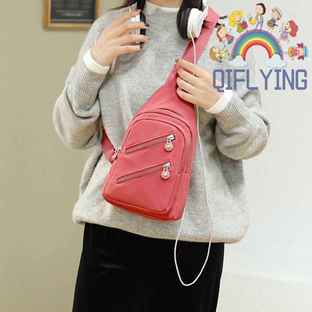 Túi Đeo Chéo Ngực Bằng Nylon Tùy Chỉnh Thời Trang Cho Nữ