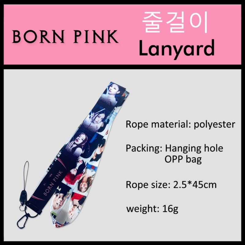 Dây Đeo Điện Thoại / Thẻ In Hình Nhóm Nhạc BLACKPINK Xinh Xắn
