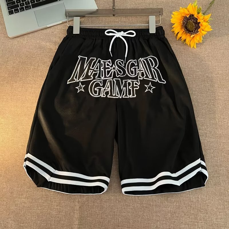 Quần Short Thể Thao Bóng Rổ Dáng Rộng Nhanh Khô Phong Cách Hip Hop Đường Phố Mỹ Cá Tính
