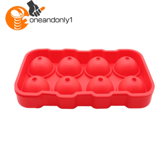 Khuôn Silicone Làm Đá 8 Ngăn Hình Quả Bóng