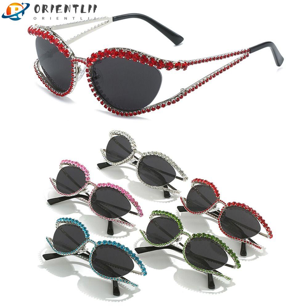 ORIENTLII Kính Mát Thời Trang Khung Rỗng Y2k