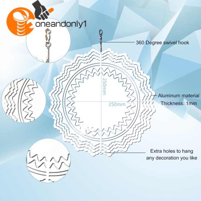 Set 4 Chuông Gió Xoay Điêu Khắc Treo Trang Trí Sân Vườn