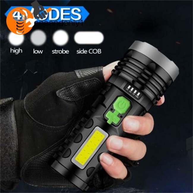 Đèn Pin 99000lm Led 4 Chế Độ 36000lm Sạc Usb Sử Dụng Năng Lượng Mặt Trời