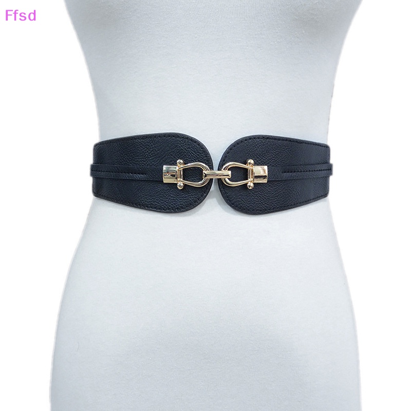 Thắt Lưng Bản Rộng Khóa Kim Loại Đơn Giản Cho Nữ