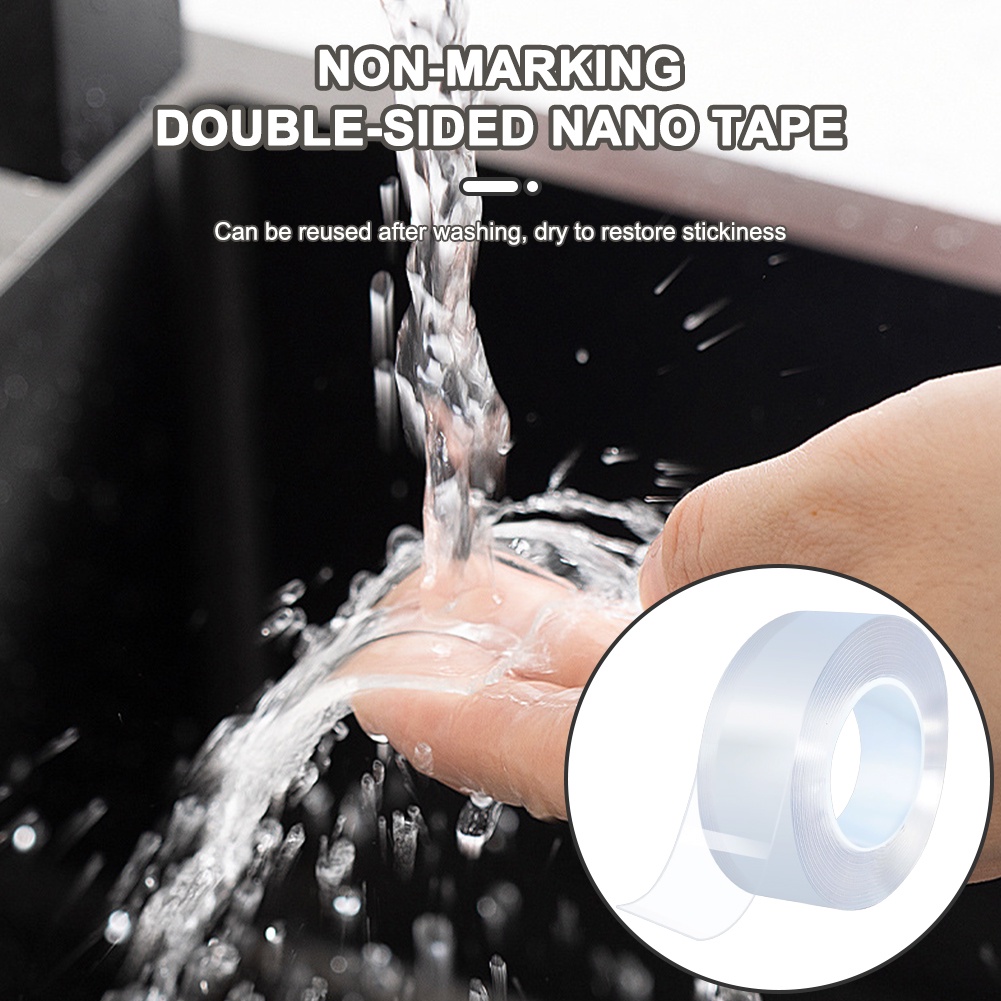 5M Nano Băng Keo 2 Mặt Cho Nhà Vệ Sinh Phòng Tắm Ô Tô Móc Miếng Dán Giá Đỡ Điện Thoại Di Động Chống Nước Đa Năng Magic Tape KINOSTAR .