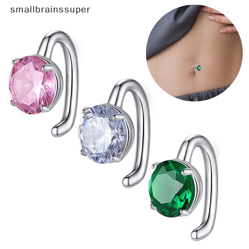 Khuyên Rốn Bằng Thép Không Gỉ Đính Đá Zircon Quyến Rũ Thời Trang Cho Nữ SBS