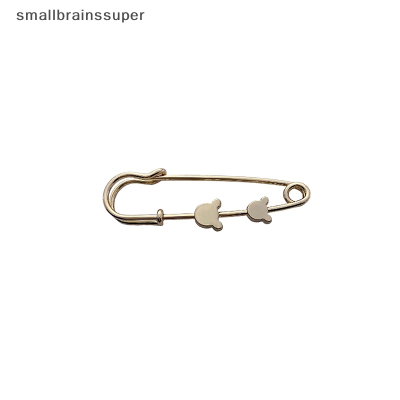 Trâm Cài Áo Hình Lục Giác / Gấu / Ngôi Sao Màu Vàng Bằng Hợp Kim Chống Ánh Sáng Phong Cách Vintage SBS