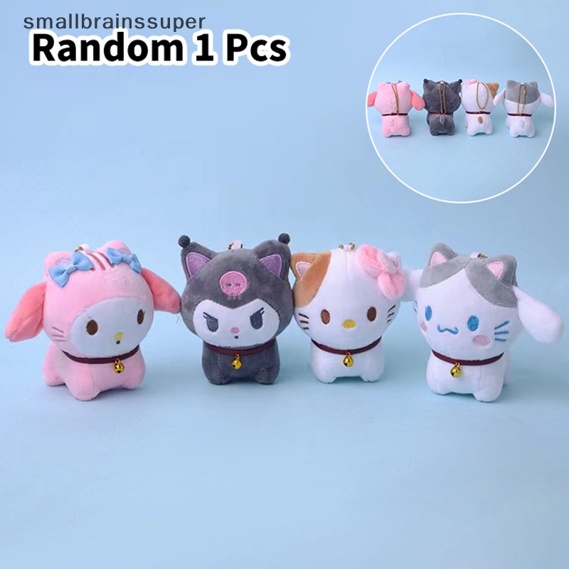 Móc Khóa Nhỏ Hình Sanrio Hello Kitty Kuromi Melody Nhồi Bông Đáng Yêu Dành Cho Bé Gái SBS