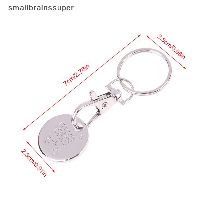 Bộ 2 Móc Treo Chìa Khóa Gắn Xe Đẩy Mua Sắm Bằng Kim Loại Tiện Dụng