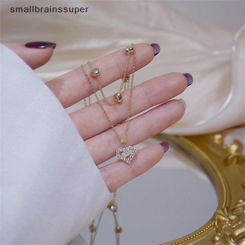 Vòng cổ Hai Lớp Mặt Hình Trái Tim Thời Trang Dành Cho Nữ