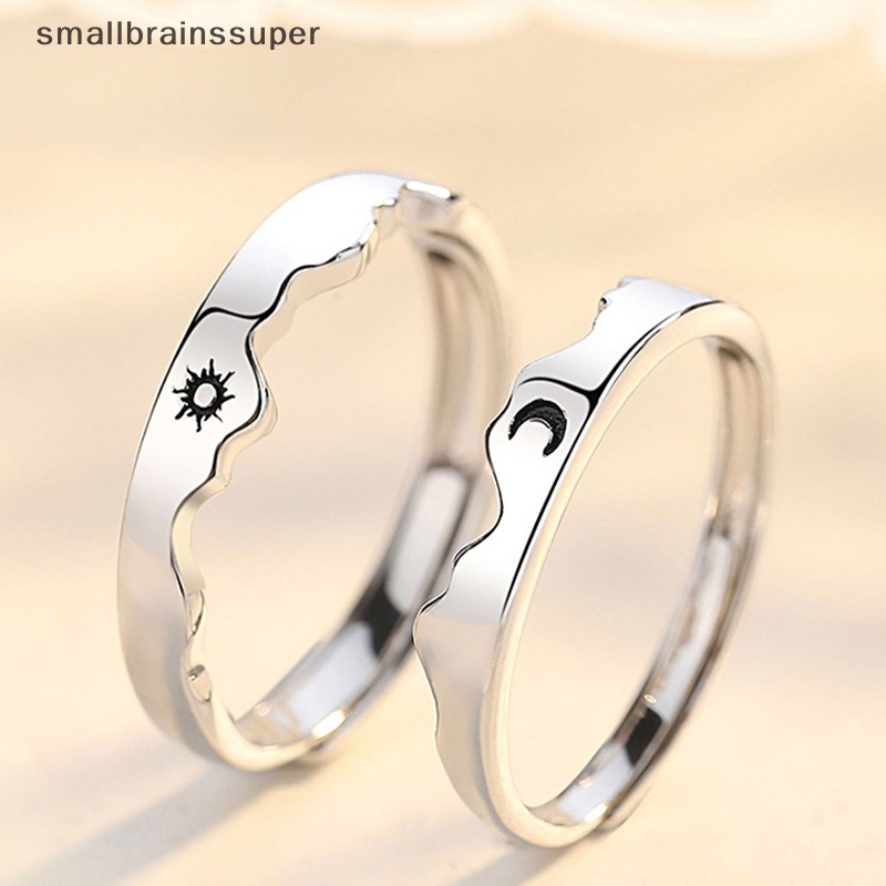 Nhẫn Cặp Đôi Hình Mặt Trời Mặt Trăng Lãng Mạn Sáng Tạo Có Thể Điều Chỉnh Kích Cỡ SBS
