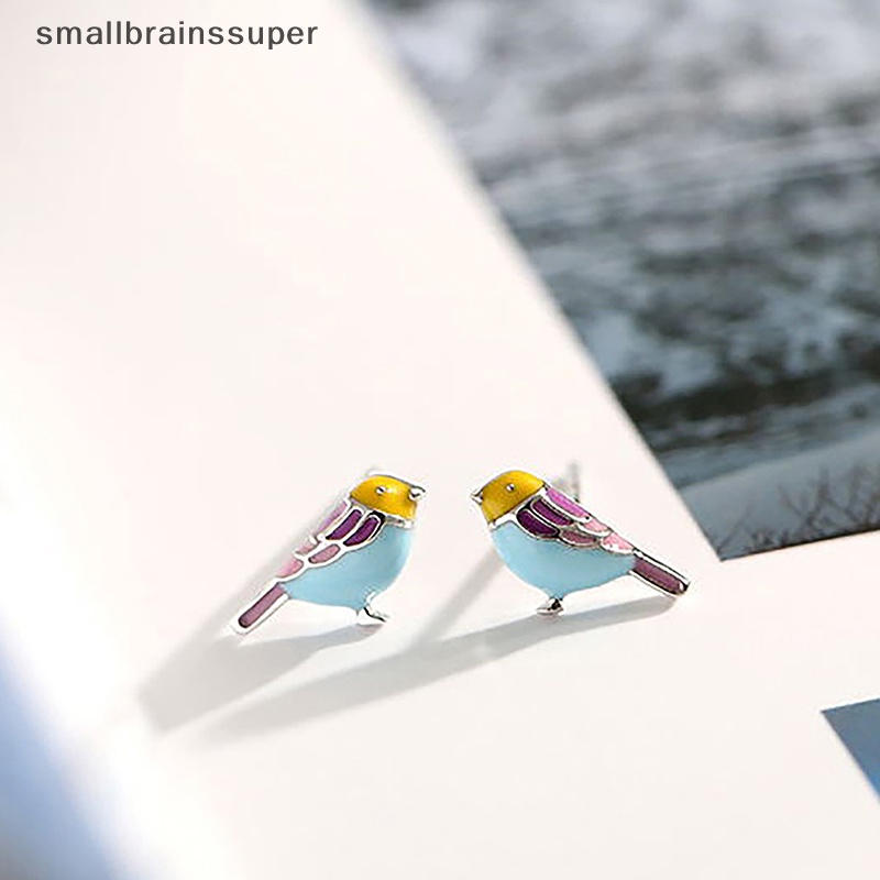 Bông Tai Hình Chú Chim Nhỏ Bằng Epoxy Màu Sắc Đơn Giản Dễ Thương