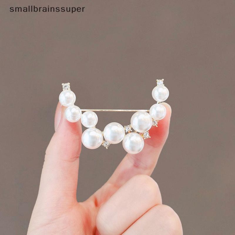 Trâm Cài Áo Đính Ngọc Trai Trắng Tự Nhiên Thời Trang Cho Nữ SBS