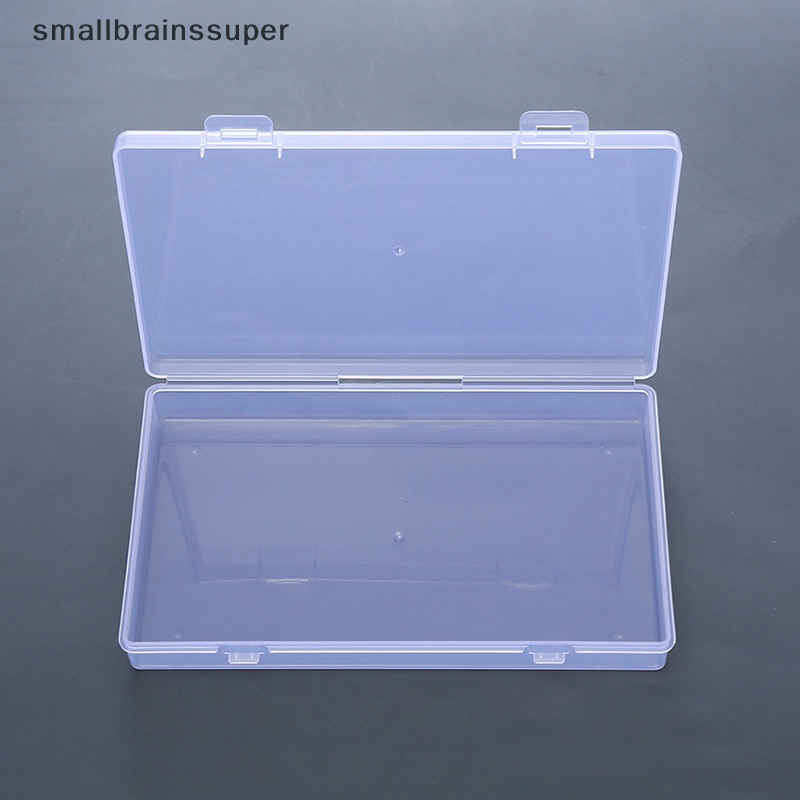 Hộp Đựng Bút Bằng Nhựa PP Trong Suốt Có Nắp Khóa Đôi Hình Vuông Tiện Dụng