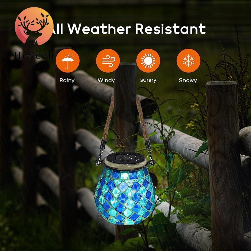 HECCEH Lọ Đèn Treo Trang Trí Hình Bầu Dục Bằng Năng Lượng Mặt Trời Chống Thấm Nước Vui Nhộn