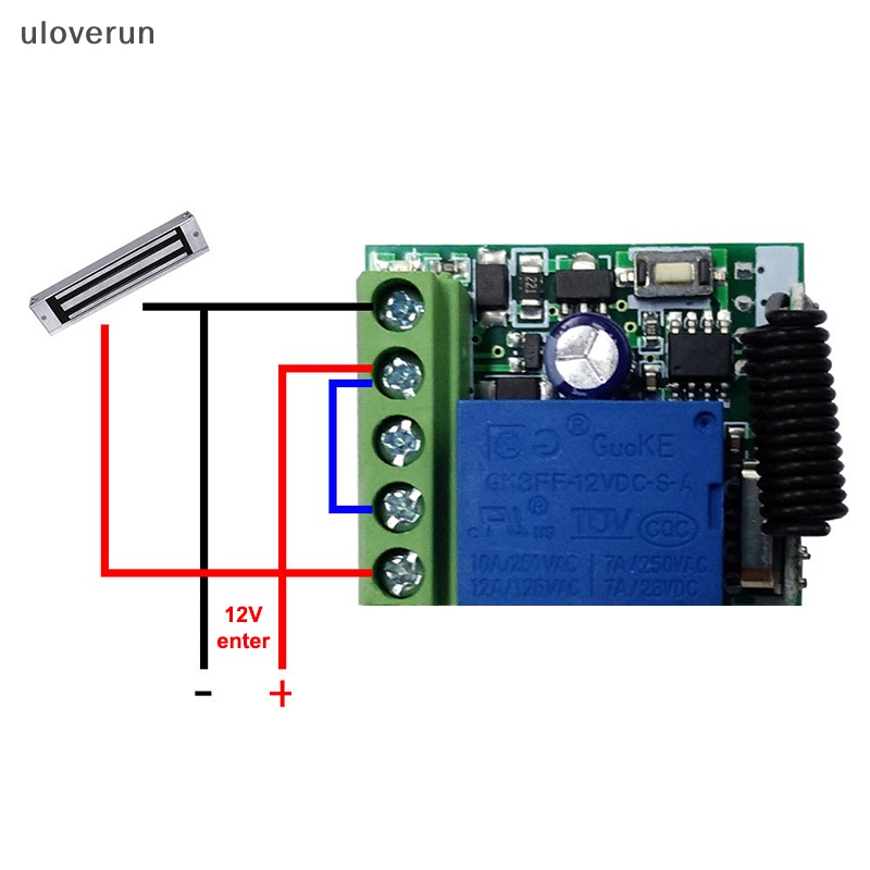Điều Khiển Từ Xa 433Mhz EV1527 2 bottons DC 12V 10A RF Và Phụ Kiện