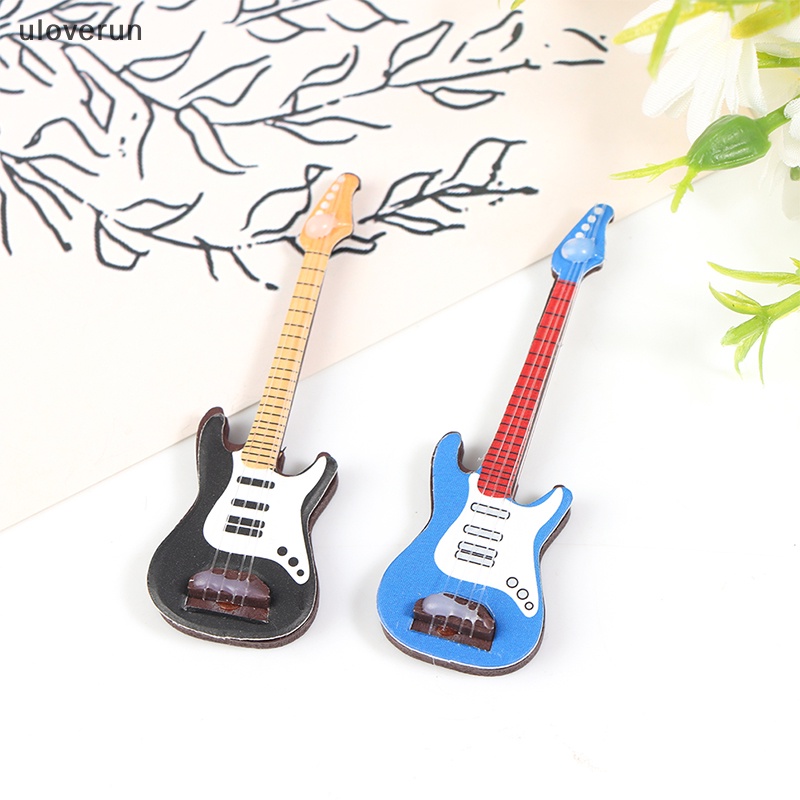 Mô Hình Đàn Guitar Điện Tỉ Lệ 1: 12 Dùng Trang Trí Nhà Búp Bê
