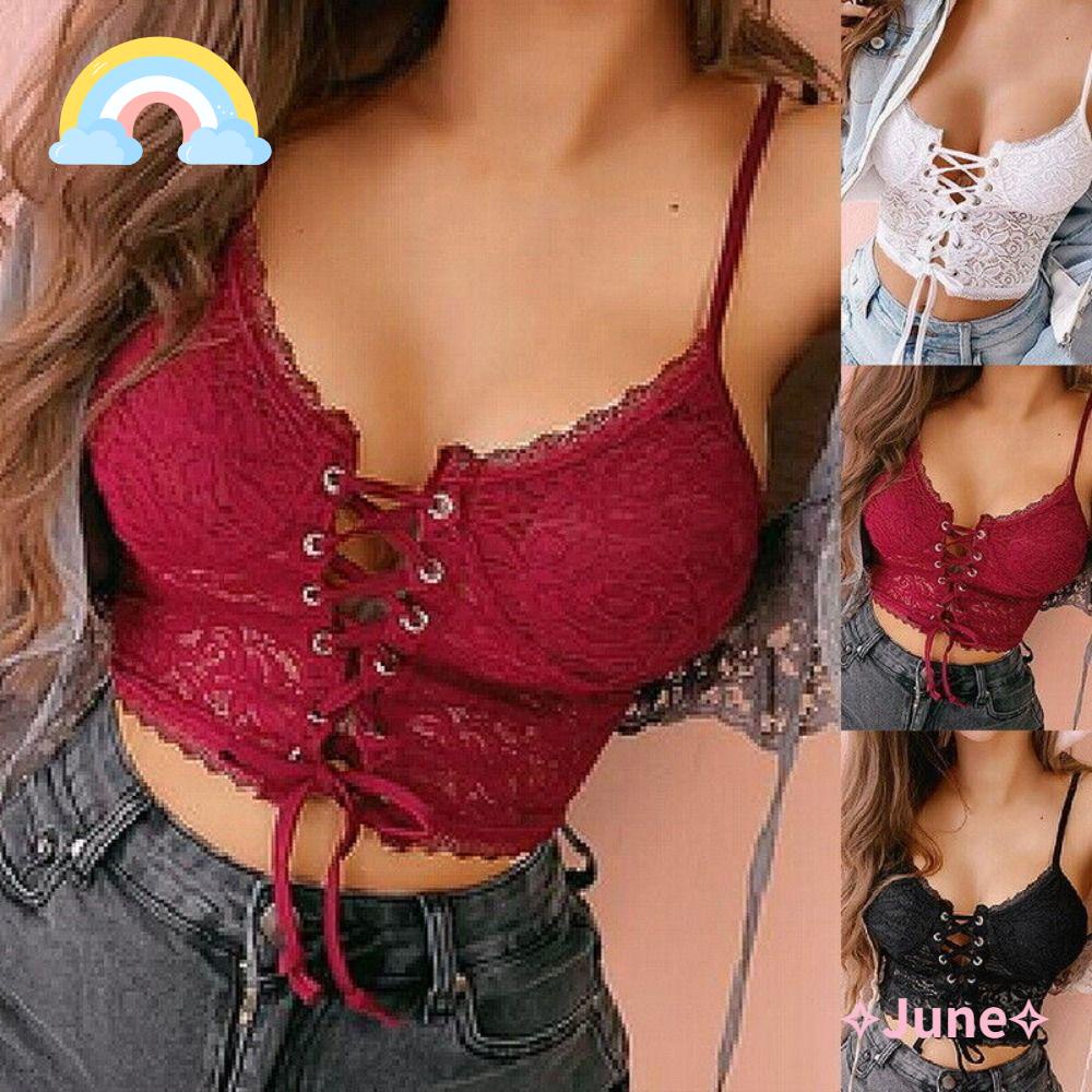 JUNE Áo Lót Ren Lửng Gợi Cảm Dành Cho Nữ