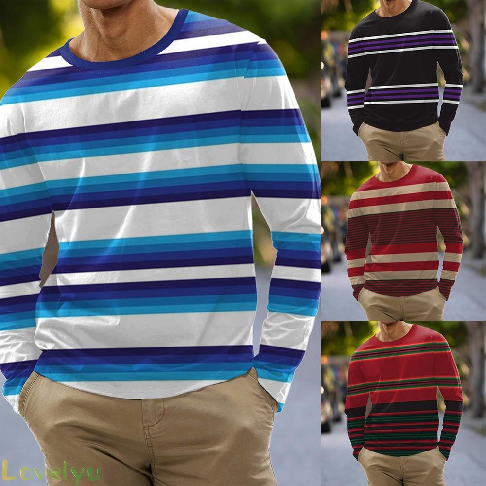 Áo Thun DàI Tay Kẻ SọC Cho Nam