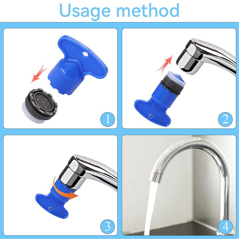 Set 20 Phụ Kiện Sục Khí Gắn Vòi Nước M16.5 M18.5 M21.5 M24 Tiết Kiệm Nước Kèm Chìa Khóa Tháo Gỡ