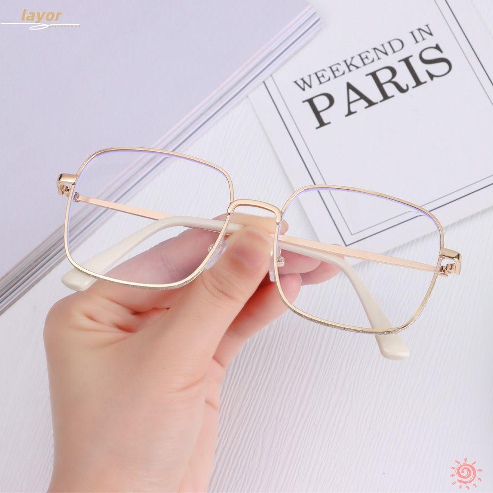 LAY Kính Mát Gọng Vuông Chống Bức Xạ Phong Cách Vintage