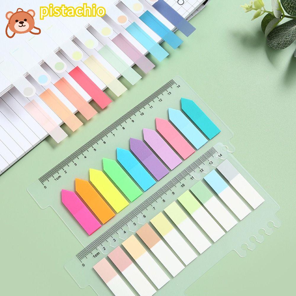 PISTA Giấy Dán Ghi Chú Họa Tiết Lá Cờ Thời Trang