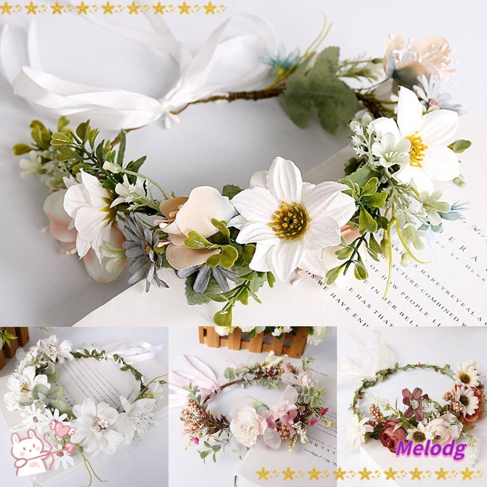MELODG Vòng Hoa Đội Đầu Cho Cô Dâu