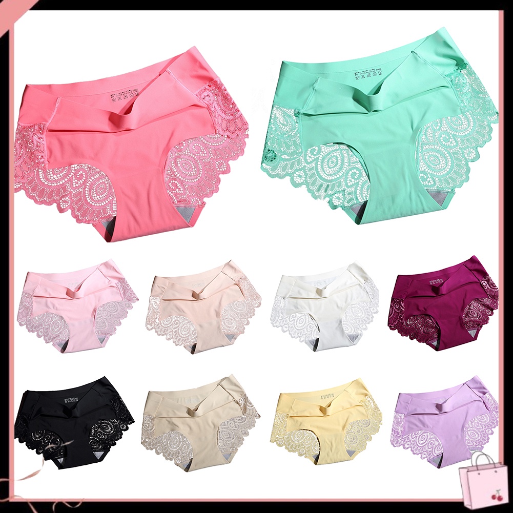{Soltweter} Quần Lót Ren Siêu Mỏng Thoáng Khí Co Giãn Ghép Vải Sành Điệu Gợi Cảm Cho Nữ