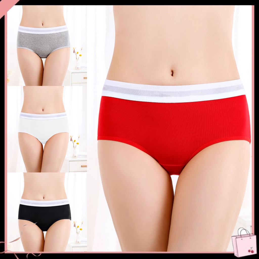 {Soltweter} Quần Lót Cotton Màu Trơn Nâng Hông Dành Cho Nữ