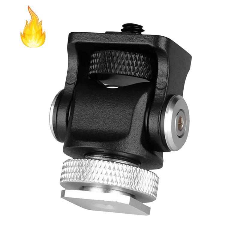 Hot Shoe Đế Điều Chỉnh Được 360 Độ Với Ngàm Gắn Cold Shoe Và Đầu Tripod