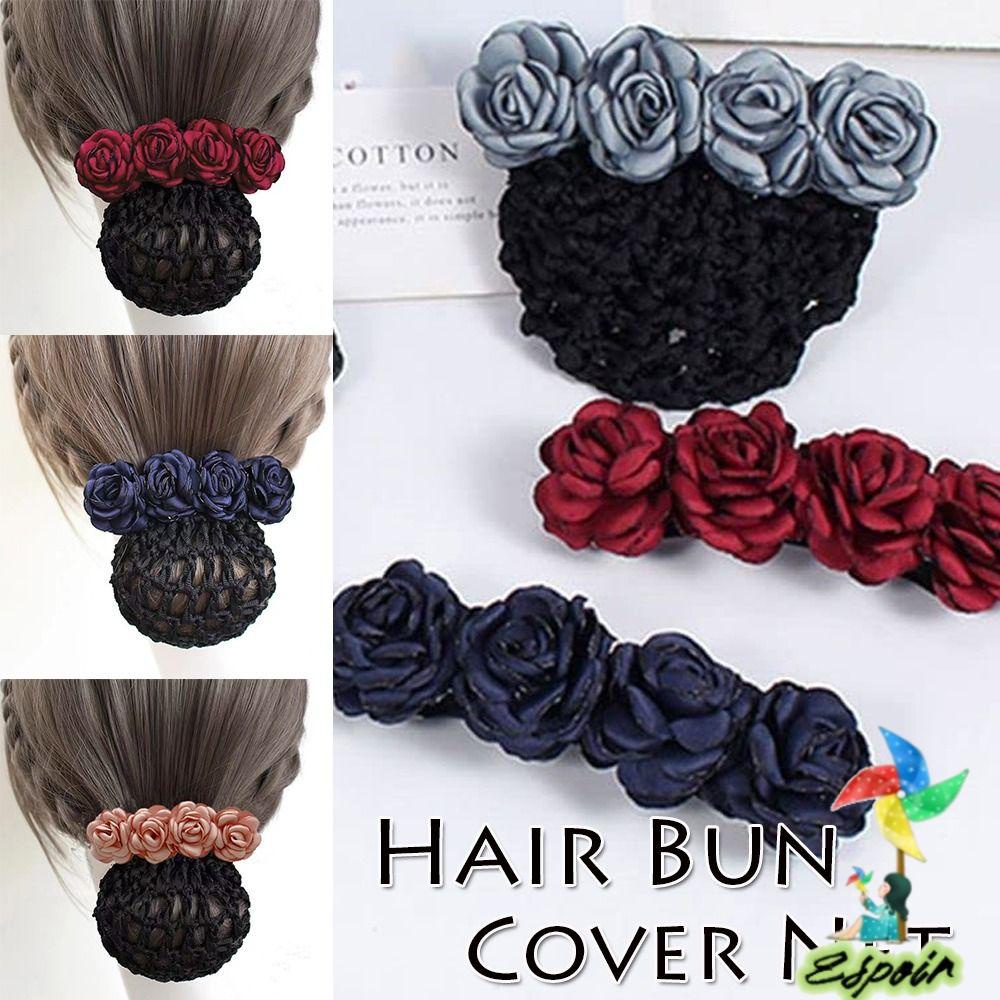 ESPO Kẹp Tóc Lưới Đính Nơ Thời Trang Cho Nữ