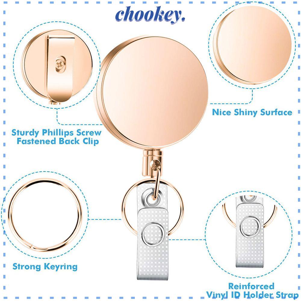 CHOOKEY Móc Chìa Khóa Bằng Kim Loại Có Thể Thu Gọn Giá Đỡ