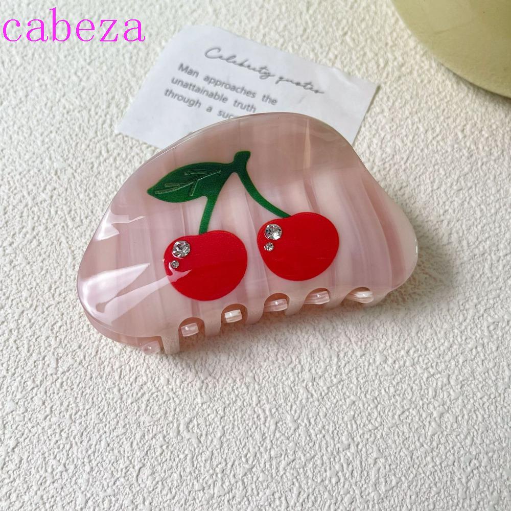 CABEZA Kẹp Tóc Càng Cua Đơn Giản Màu Cherry Axit Acetic Tươi Mới Cá Tính Coiffure Cho Nữ