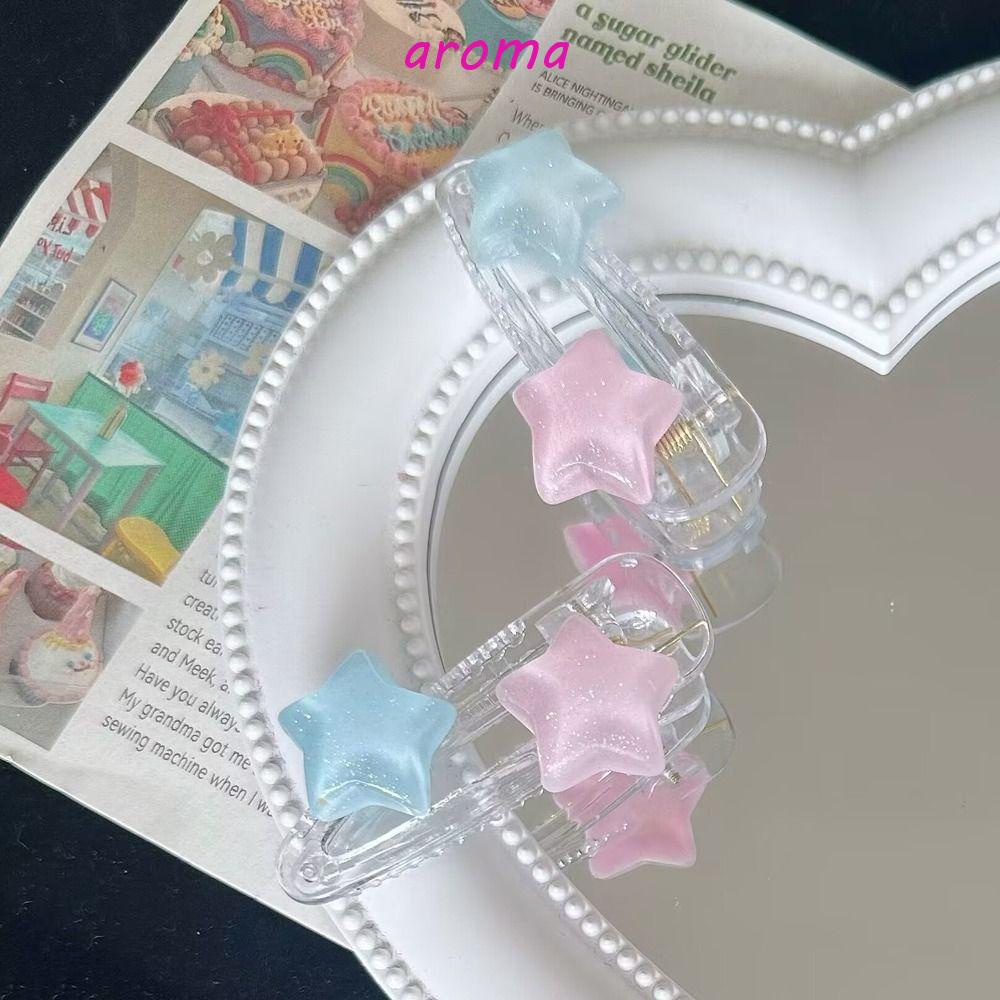 AROMA Kẹp Tóc Nữ Hình Ngôi Sao Thời Trang Hàn Quốc Y2K