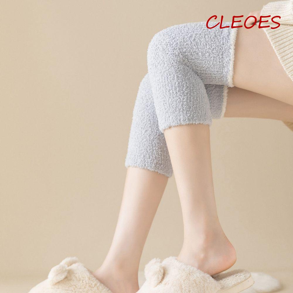 CLEOES Vỏ Bọc Giữ Ấm Chân Dệt Kim Co Giãn Màu Sắc Ngọt Ngào Phong Cách Lolita Cho Nữ