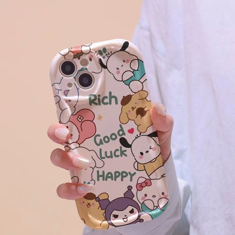 Ốp lưng Realme C51 C53 C55 10 8 Pro C30s C35 C33 C31 C30 C20 C21 C25y C21y C15 C11 C12 C17 C25 C25s 8i 7 7i 6 5 Pro C3 C2 5i 5s C1 Narzo 50a Prime Cartoon Bear Winnie Dogs Rich good luck 3D water ripple soft phone case