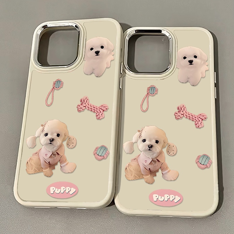 Ốp Điện Thoại Silicon Mềm Chống Sốc Hình Chú Cún Cho IPhone 11 12 13 14 Pro Max XR X 7 + 8 Plus XS Max SE 2020