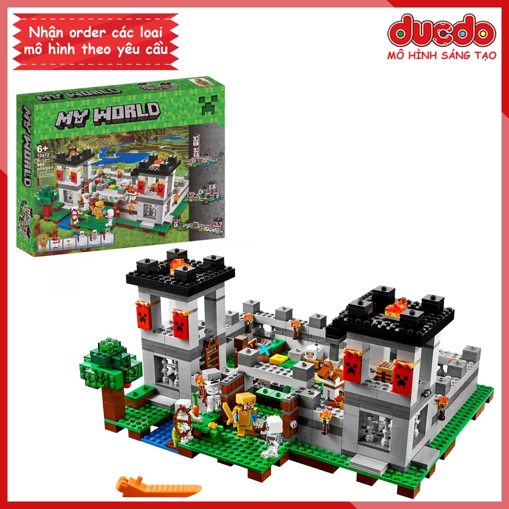 10472 Lắp ghép Minecraft lâu đài cố thủ The Fortress - Đồ chơi Xếp hình Mô hình 21127
