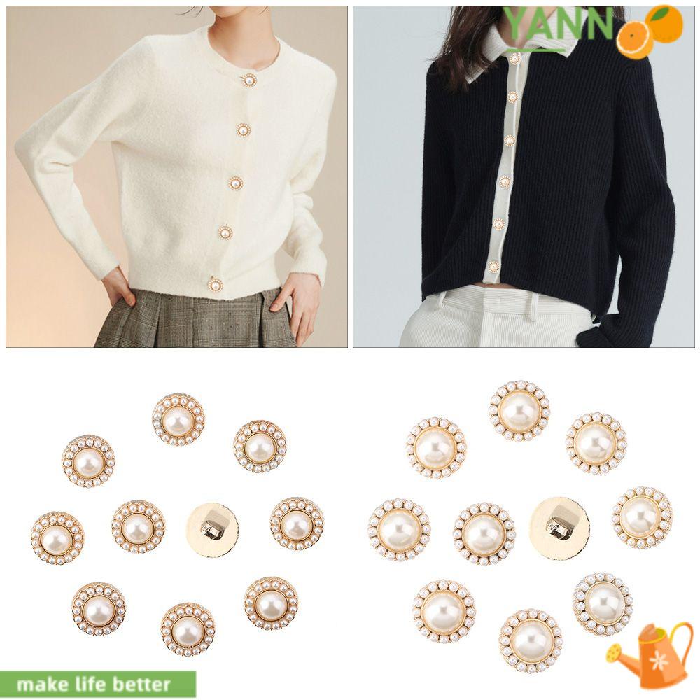 YANN1 Bộ 10 Nút Áo May Vá Chất Lượng Cao