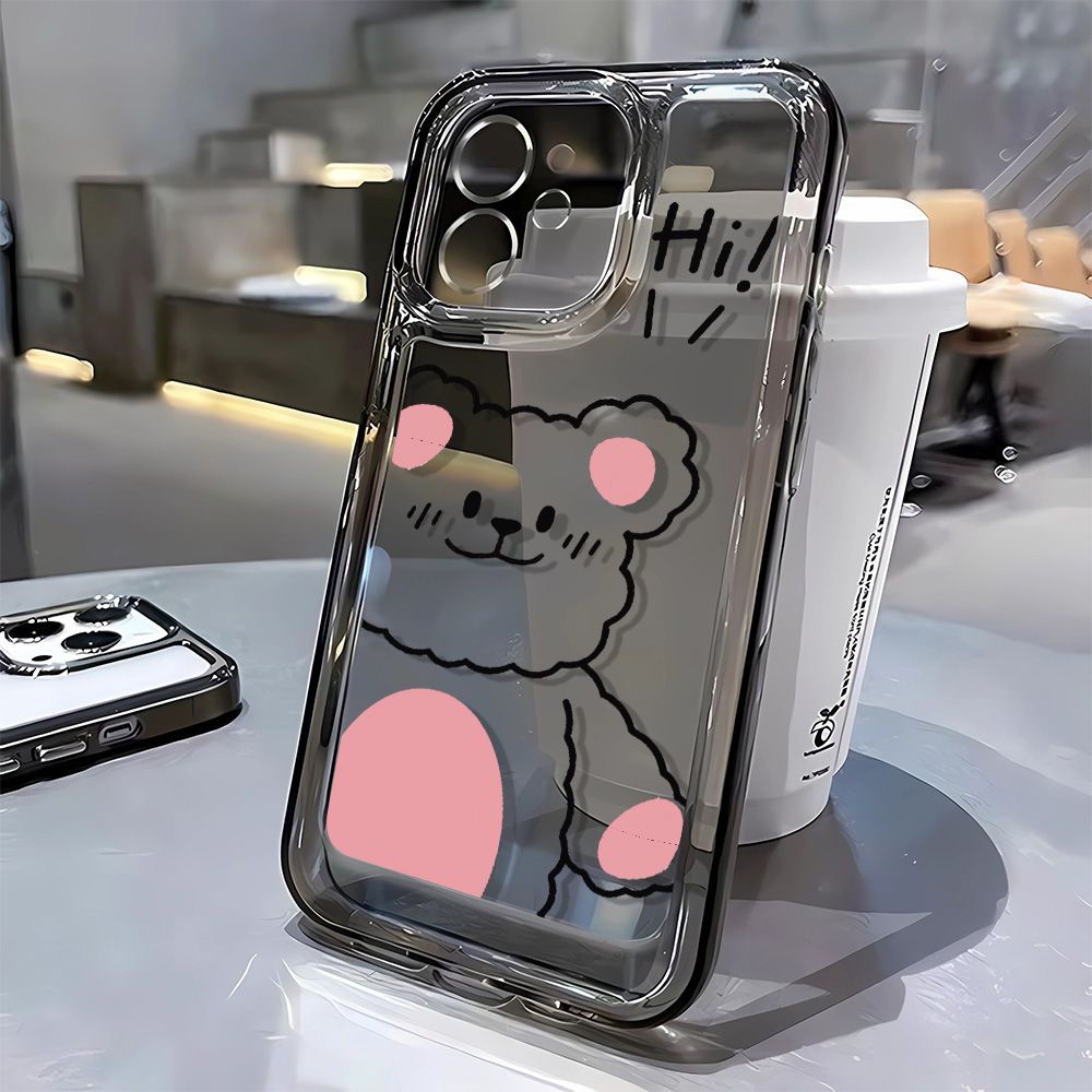 Ốp Điện Thoại Mềm In Hình Gấu Nhỏ 8phi Cho iPhone14Promax12 11 13 7 SY4B