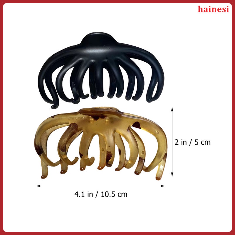 Set 2 Kẹp Tóc Càng Cua Bằng Nhựa Chống Trượt Thời Trang Cho Nữ