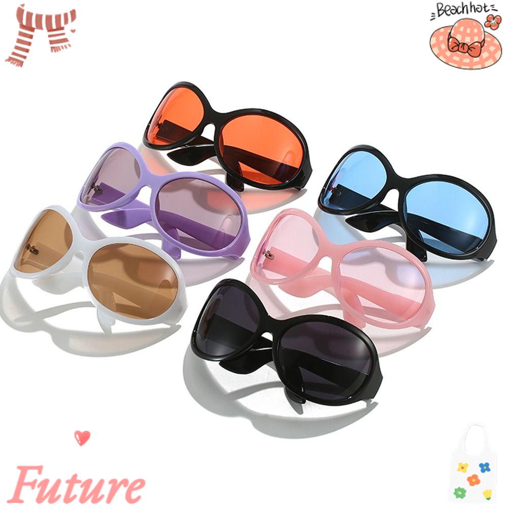 FUTURE Kính Râm Nữ Oversized Y2K Phong Cách Hip Hop