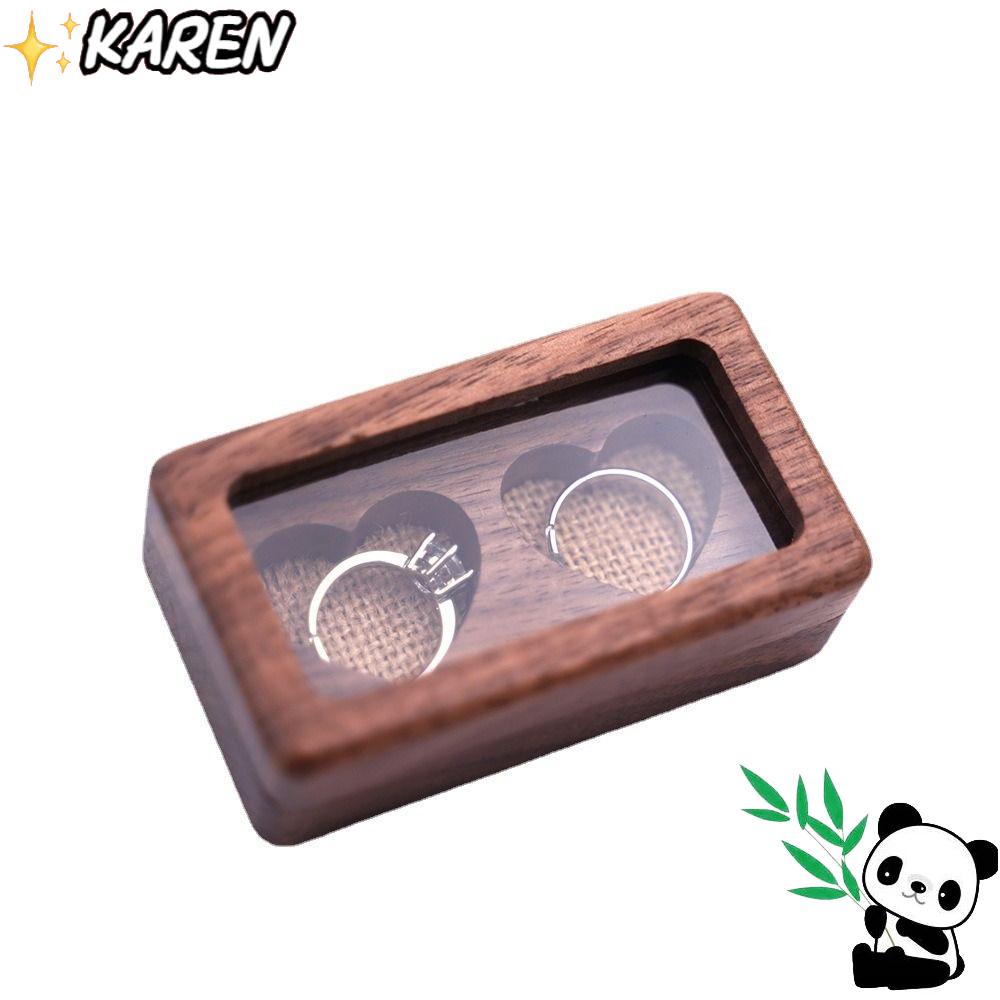KAREN Hộp Đựng Trang Sức Bằng Gỗ Hình Trái Tim