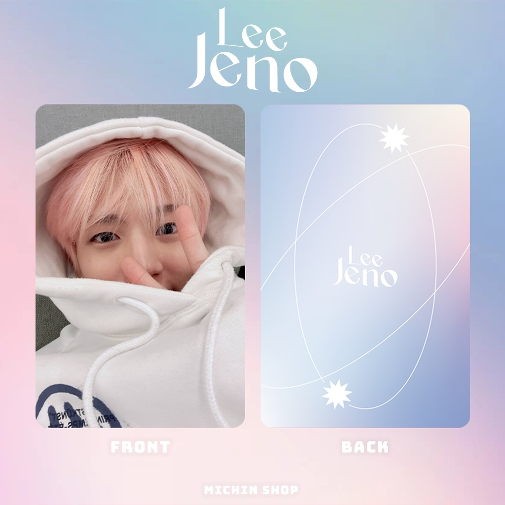 Thẻ Card Bo Góc Thành Viên NCT DREAM JENO - Chủ Đề PINK HAIR  - Cán Sần Xịn