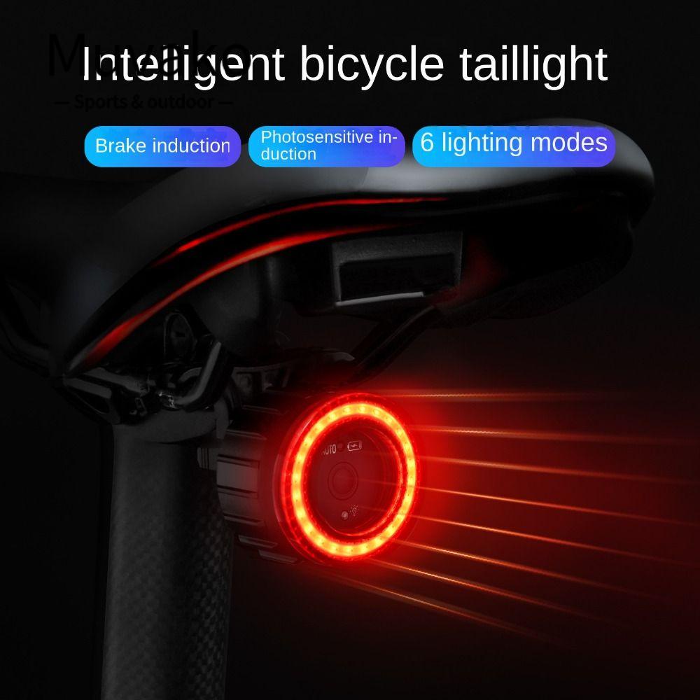 MUVAKO Đèn Phanh Xe Đạp Thông Minh Ánh Sáng Nhấp Nháy Chống Thấm Nước Sạc USB Chất Lượng Cao