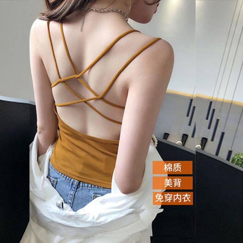 Áo Ống Dáng Dài Không Tay Dây Chéo Lưng Gợi Cảm Cho Nữ