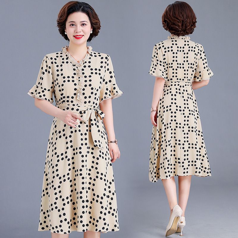 Đầm Chữ a Dáng Rộng Thời Trang Mùa Hè Giản Dị Dành Cho Phụ Nữ Trung Niên