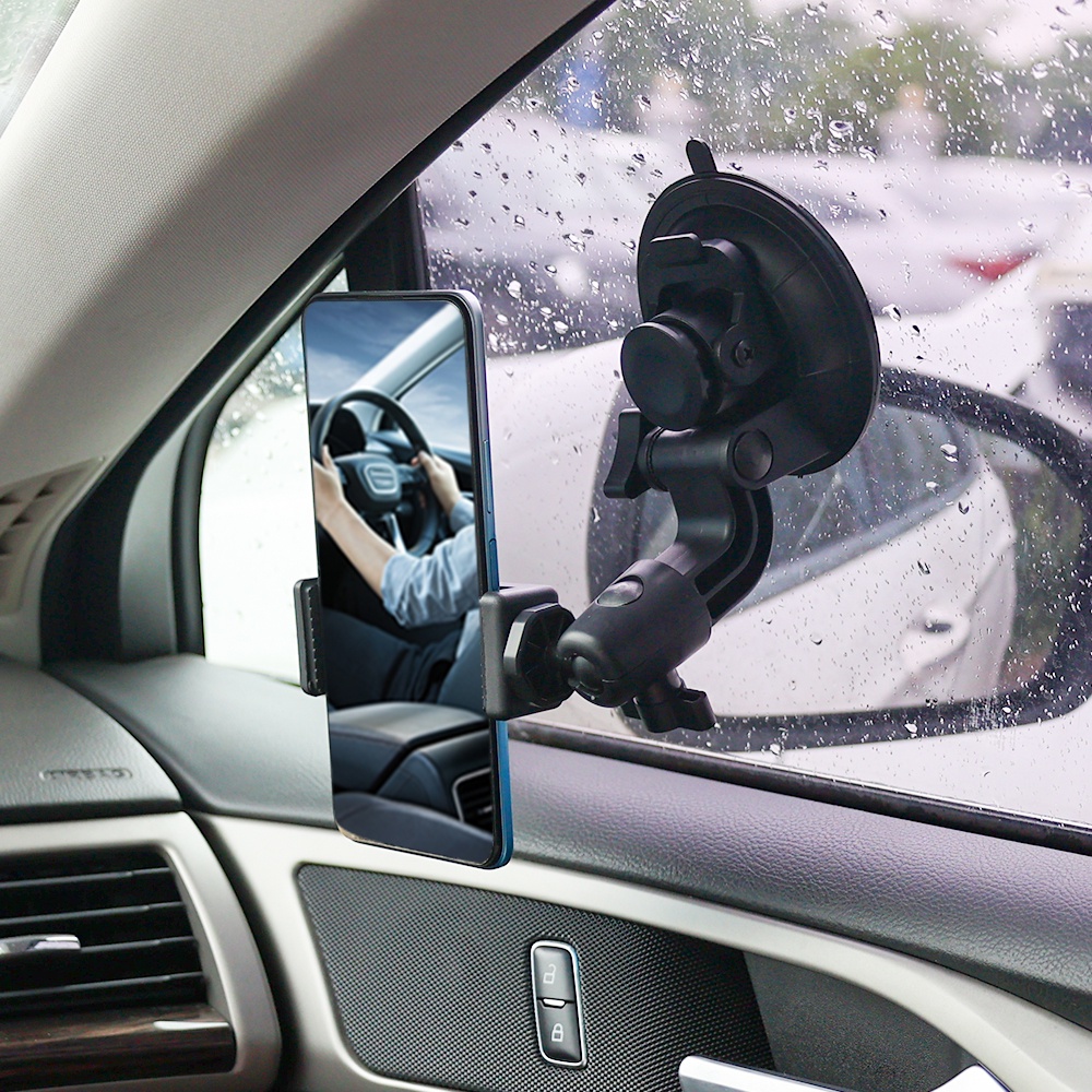 Giá Đỡ Điện Thoại / Thiết Bị Định Vị GPS Có Giác Hút Chân Không Linh Hoạt Cho Xe Hơi