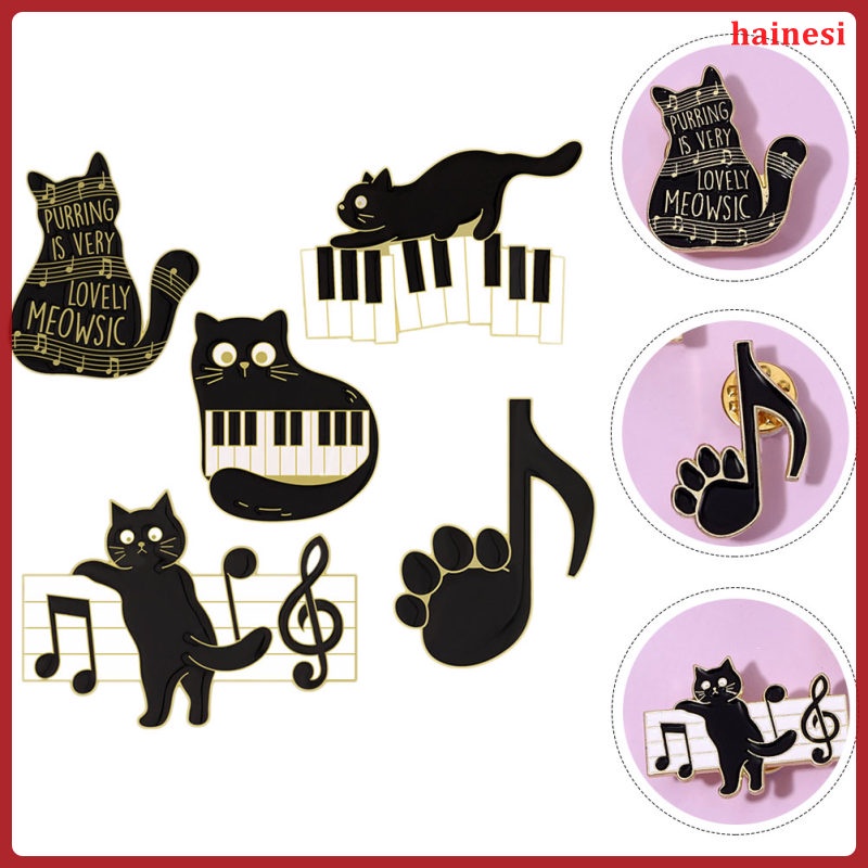 Set 5 Ghim Cài Áo Hình Động Vật Thời Trang